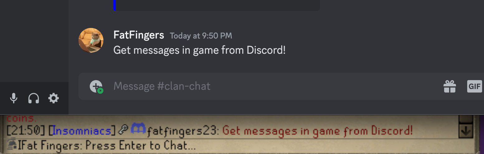 Discord chat to cc